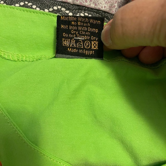 Adam Organic Cotton Egyptian style women’s size small shirt lime color shirt - Picture 8 of 16